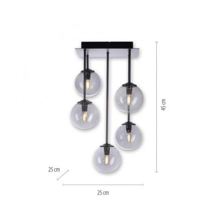 Paul Neuhaus 6719-18 - LED Kattokruunu tangossa WIDOW 5xG9/3W/230V