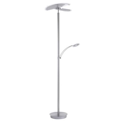 Paul Neuhaus 673-55 - Himmennettävä LED-lattiavalaisin ARTUR 2xLED/21W/230V+1xLED/6W kiiltävä kromi