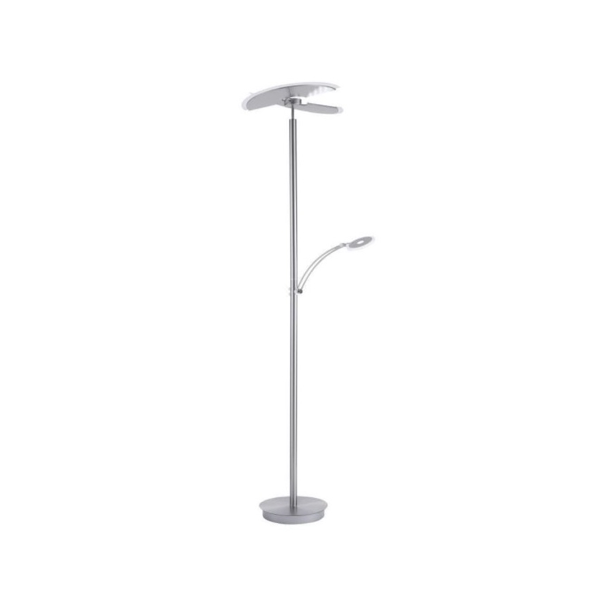 Paul Neuhaus 673-55 - Himmennettävä LED-lattiavalaisin ARTUR 2xLED/21W/230V+1xLED/6W kiiltävä kromi