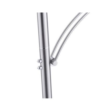 Paul Neuhaus 673-55 - Himmennettävä LED-lattiavalaisin ARTUR 2xLED/21W/230V+1xLED/6W kiiltävä kromi