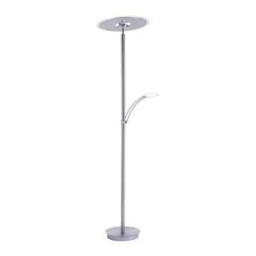 Paul Neuhaus 673-55 - Himmennettävä LED-lattiavalaisin ARTUR 2xLED/21W/230V+1xLED/6W kiiltävä kromi