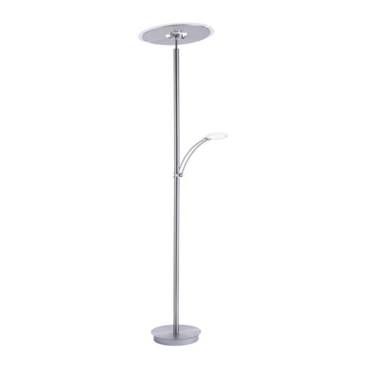 Paul Neuhaus 673-55 - Himmennettävä LED-lattiavalaisin ARTUR 2xLED/21W/230V+1xLED/6W kiiltävä kromi