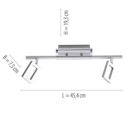 Paul Neuhaus 6958-55 - LED-kohdevalo INIGO 2xLED/4,2W/230V