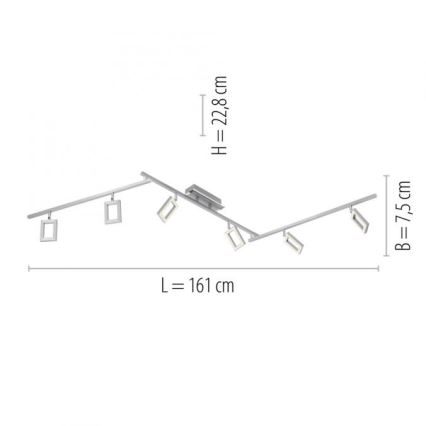 Paul Neuhaus 6965-55 - Himmennettävä LED-kohdevalaisin INIGO 6xLED / 4W / 230V