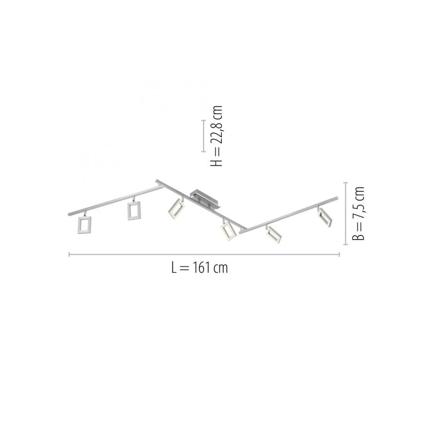 Paul Neuhaus 6965-55 - Himmennettävä LED-kohdevalaisin INIGO 6xLED / 4W / 230V