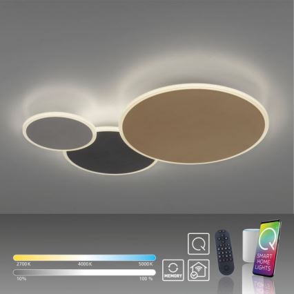 Paul Neuhaus 8007-70 - Himmennettävä LED-kattovalaisin Q-PIATO LED/35W/230V 2700-5000K Wi-Fi + kauko-ohjaus