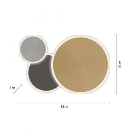 Paul Neuhaus 8007-70 - Himmennettävä LED-kattovalaisin Q-PIATO LED/35W/230V 2700-5000K Wi-Fi + kauko-ohjaus