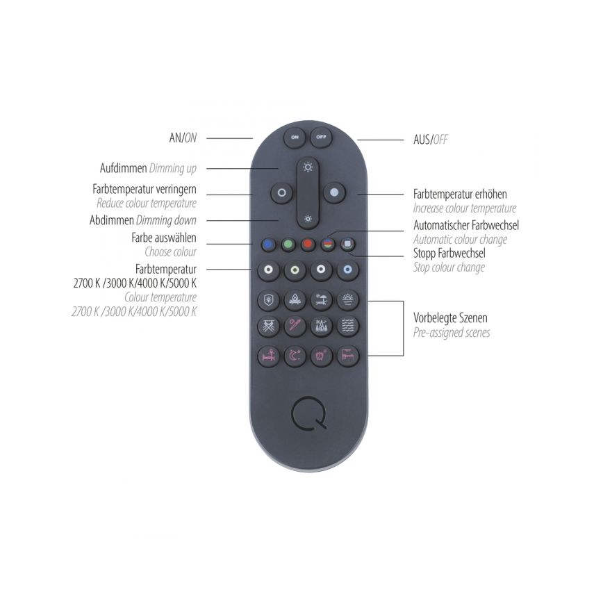 Paul Neuhaus 8008-70 - Himmennettävä LED-kattovalaisin Q-PIATO LED/49W/230V 2700-5000K Wi-Fi + kauko-ohjaus