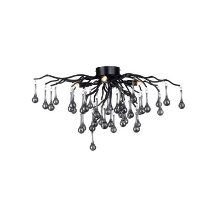 Paul Neuhaus 8090-18 - Pinta-asennettava kattokruunu ICICLE 4xG9/40W/230V 30x60 cm musta