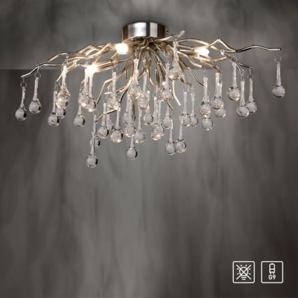 Paul Neuhaus 8090-55 - Kiinteä kattokruunu ICICLE 4xG9/40W/230V
