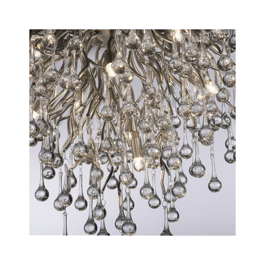 Paul Neuhaus 8091-55 - Kiinteä kattokruunu ICICLE 9xG9/40W/230V halkaisija 50 cm kiiltävä kromi