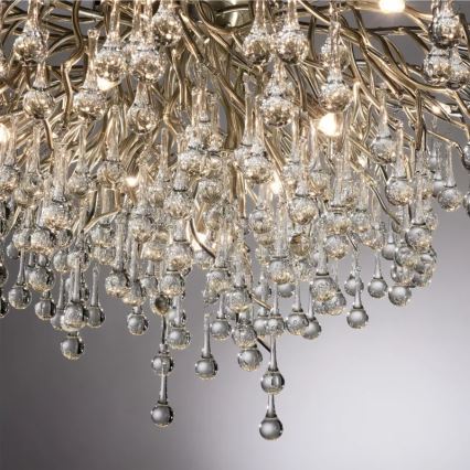 Paul Neuhaus 8092-55 - Pinta-asennettava kattovalaisin ICICLE 14xG9/40W/230V halkaisija 100 cm kiiltävä kromi