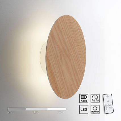 Paul Neuhaus 8153-79 - Himmennettävä LED-seinävalaisin PUNTUA LED/1,3W/3,7V 2200 mAh + kauko-ohjaus
