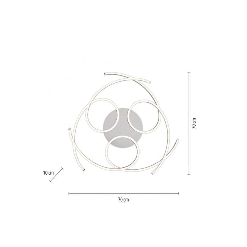 Paul Neuhaus 8165-55 - Himmennettävä LED-kattovalaisin DANILO 3xLED/12W/230V