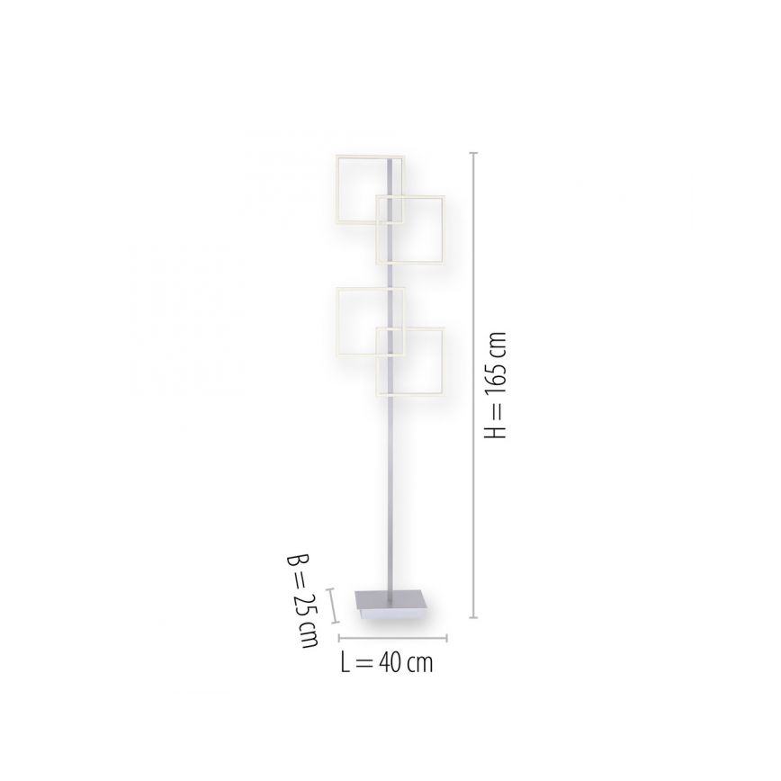 Paul Neuhaus 817-55 - LED-himmennettävä lattiavalaisin INIGO 4xLED / 8W / 230V + RC