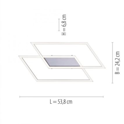 Paul Neuhaus 8192-55 - LED-himmennyskattokruunu INIGO 2xLED/12W/230V
