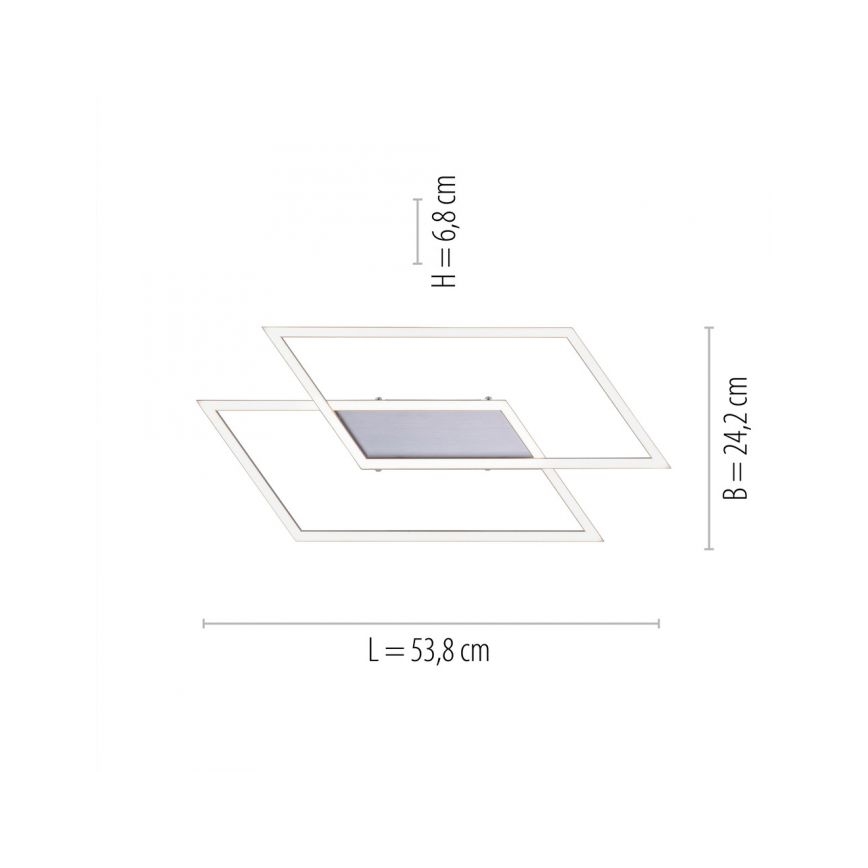 Paul Neuhaus 8192-55 - LED-himmennyskattokruunu INIGO 2xLED/12W/230V