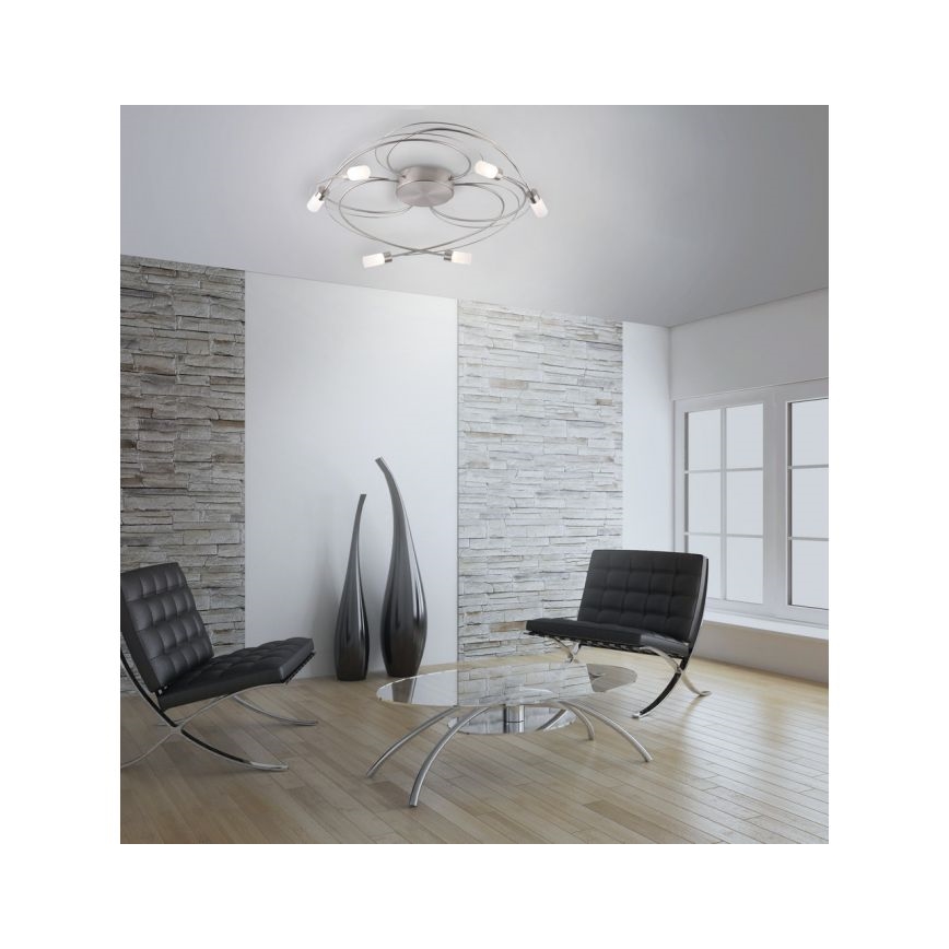 Paul Neuhaus 8250-55 - LED Himmennettävä pinta-asetettava kattokruunu NELIA 6xLED/3W/230V