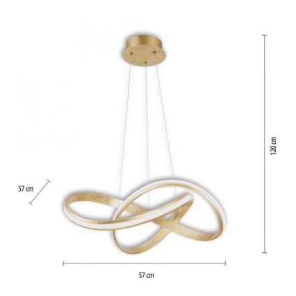 Paul Neuhaus 8291-12 - Himmennettävä LED-kattokruunu johdossa MELINDA LED/30W/230V