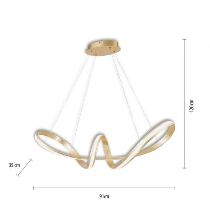 Paul Neuhaus 8292-12 - Himmennettävä LED-kattokruunu johdossa MELINDA LED/38W/230V