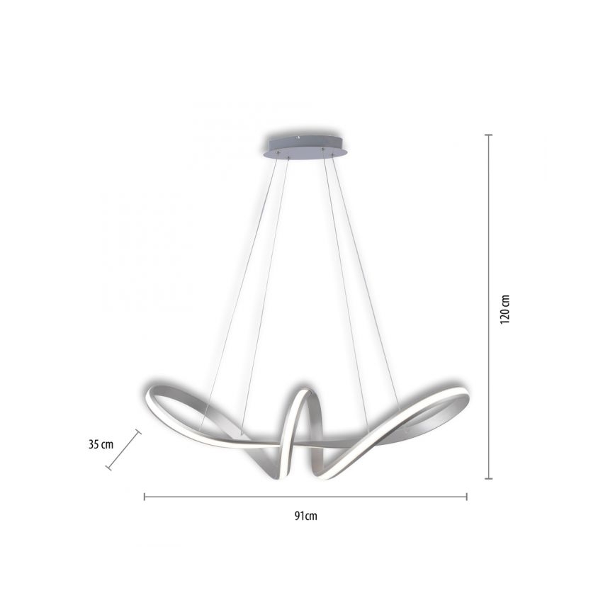 Paul Neuhaus 8292-55 - Himmennettävä LED-kattokruunu johdossa MELINDA 1xLED/38W/230V