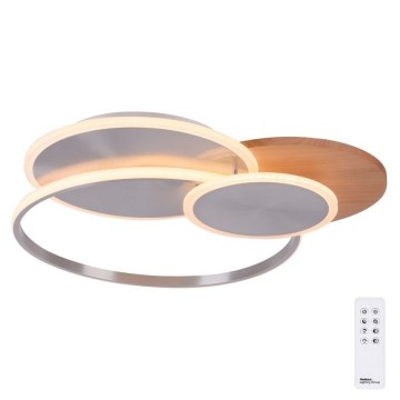 Paul Neuhaus 8328-79 - Himmennettävä LED-kattovalaisin PALMA LED/50W/230V 2700-5000K mänty + kauko-ohjaus