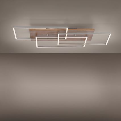 Paul Neuhaus 8330-79 - LED-himmennyskattokruunu PALMA 3xLED/12W/230V mänty + kauko-ohjaus