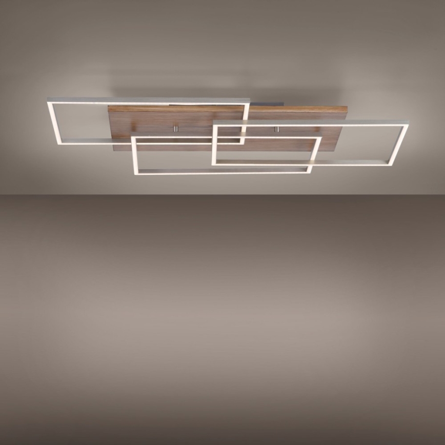 Paul Neuhaus 8330-79 - LED-himmennyskattokruunu PALMA 3xLED/12W/230V mänty + kauko-ohjaus