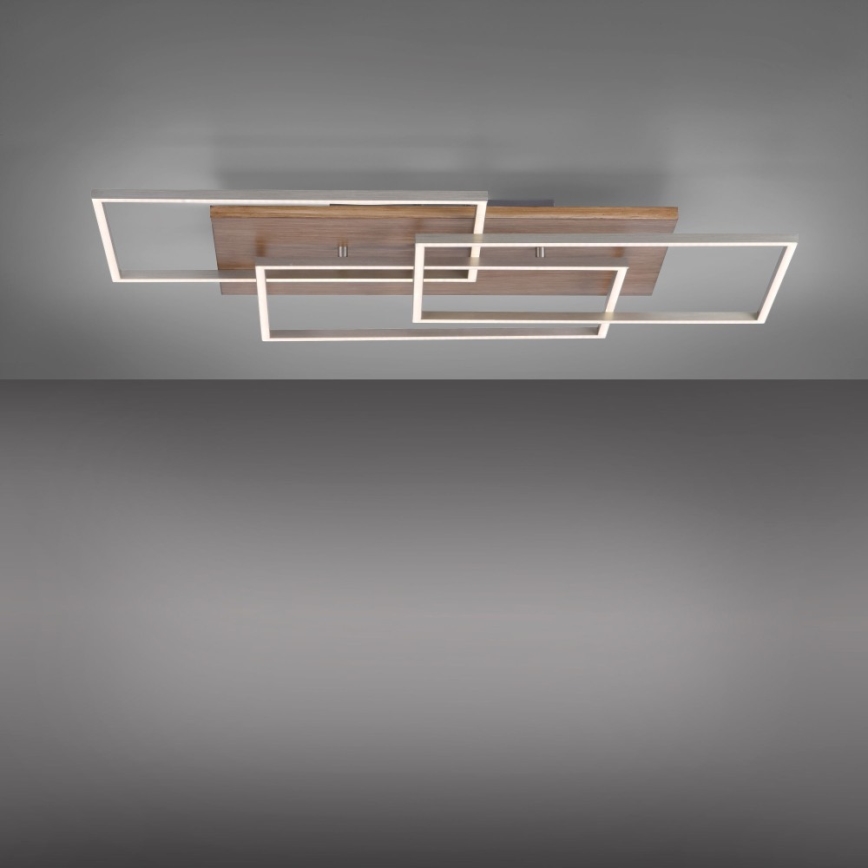 Paul Neuhaus 8330-79 - LED-himmennyskattokruunu PALMA 3xLED/12W/230V mänty + kauko-ohjaus