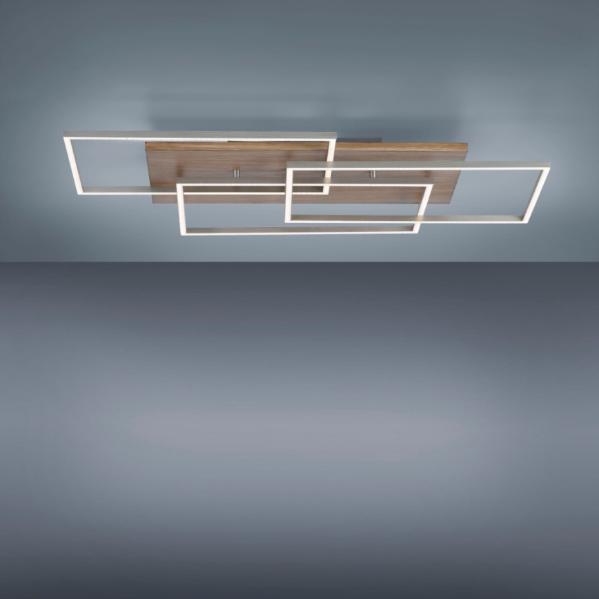 Paul Neuhaus 8330-79 - LED-himmennyskattokruunu PALMA 3xLED/12W/230V mänty + kauko-ohjaus