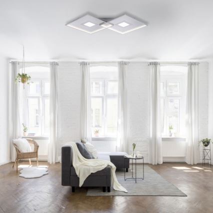 Paul Neuhaus 8378-55 - Himmennettävä LED-kattovalaisin AMARA LED/45W/230V kiiltävä kromi + kauko-ohjaus