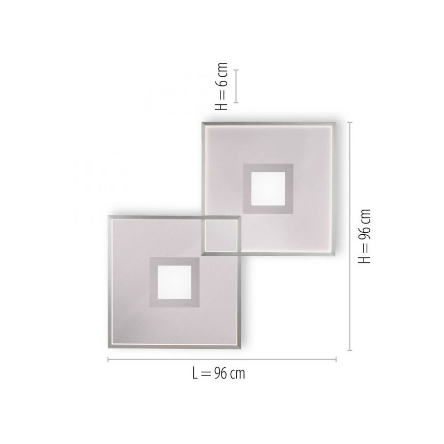 Paul Neuhaus 8378-55 - Himmennettävä LED-kattovalaisin AMARA LED/45W/230V kiiltävä kromi + kauko-ohjaus