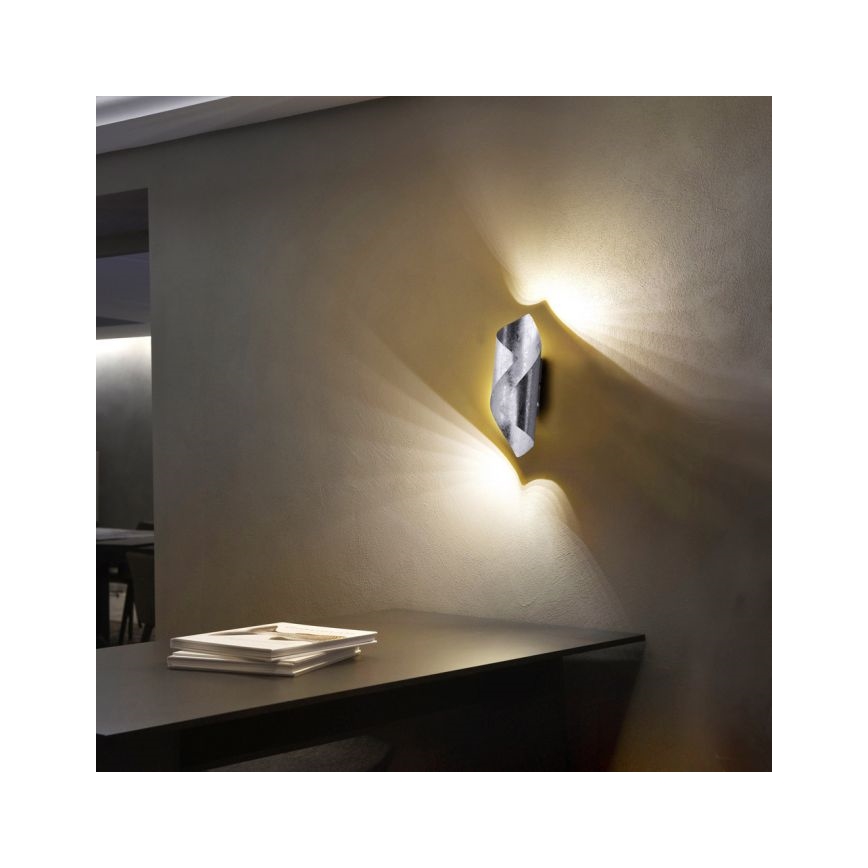 Paul Neuhaus 9030-21 - LED-seinävalo NEVIS LED/6W/230V hopea