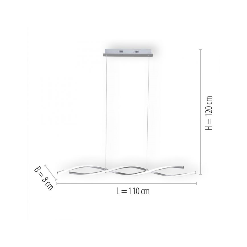 Paul Neuhaus 9142-55 - LED Himmennettävä kattokruunu johdossa POLINA 2xLED/10,2W/230V