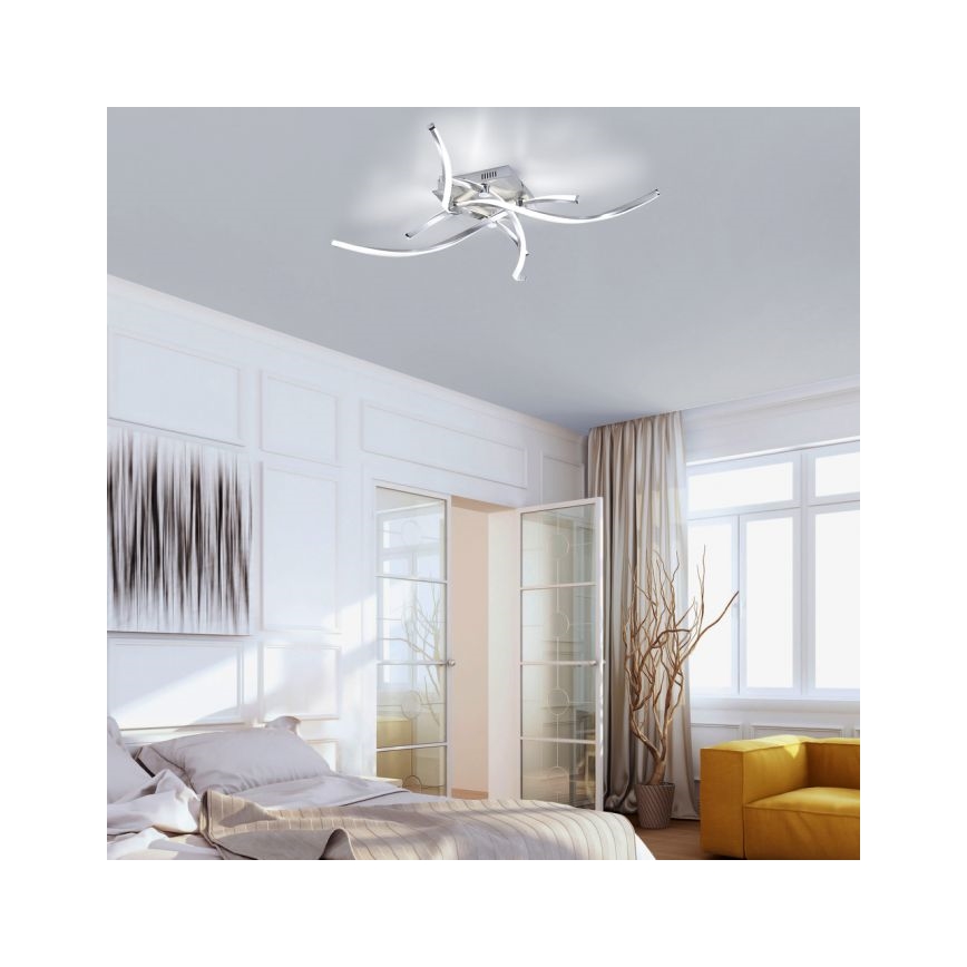 Paul Neuhaus 9144-55 - LED Himmennettävä pinta-asetettava kattokruunu POLINA LED/27W/230V