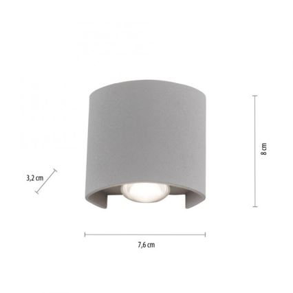 Paul Neuhaus 9486-21 - LED-ulkoseinävalaisin CARLO 2xLED/1,7W/230V IP54