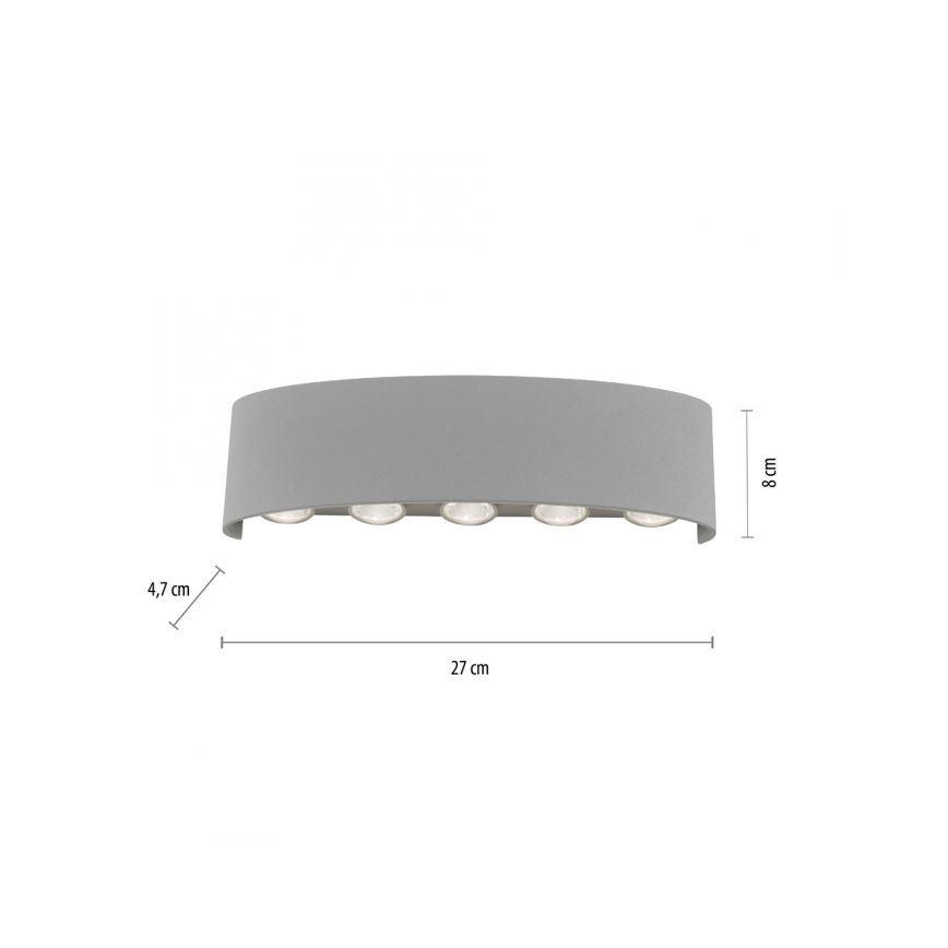 Paul Neuhaus 9489-21- LED Ulkoseinävalo CARLO 10xLED/0,8W/230V IP54