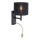 Paul Neuhaus 9646-18 - LED-seinälamppu ROBIN 1xE27/40W/230V + LED/2,1W musta