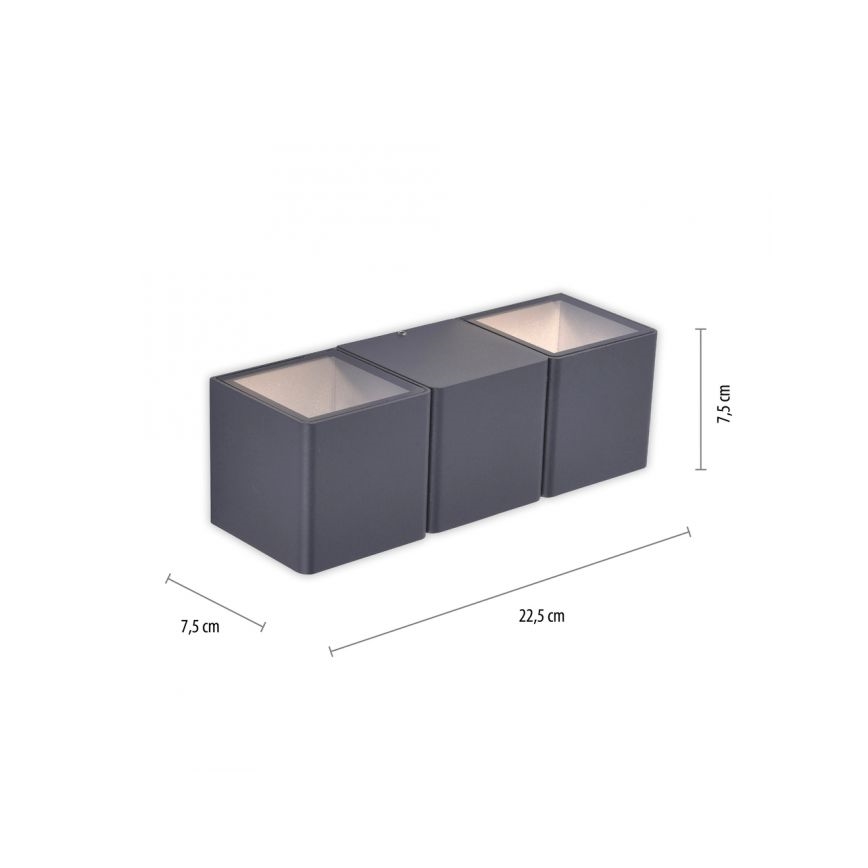 Paul Neuhaus 9658-13 - LED Ulkoseinävalo MARCEL 2xLED/4W/230V IP54