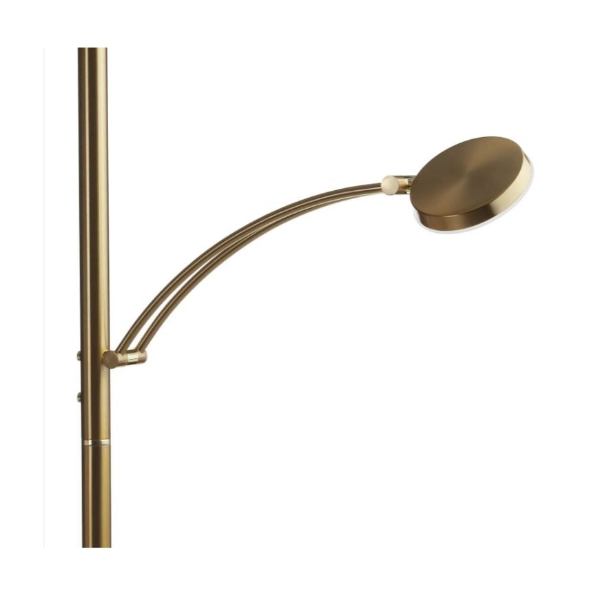 Paul Neuhaus - 655-60 - Himmennettävä LED-lattiavalaisin ALFRED 1xLED/28W/230V+1xLED/4W/230V messinki