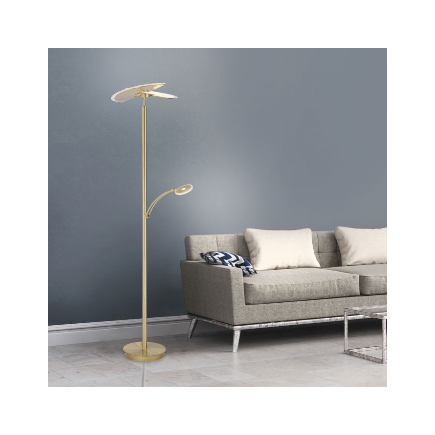 Paul Neuhaus - LED-himmennysvalaisin ARTUR 2xLED / 21W + 1xLED / 6W / 230V kulta