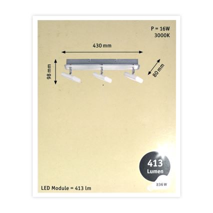 Paulmann 66636 - 3xLED/4,5W Kohdevalo LAUNCHER 230V