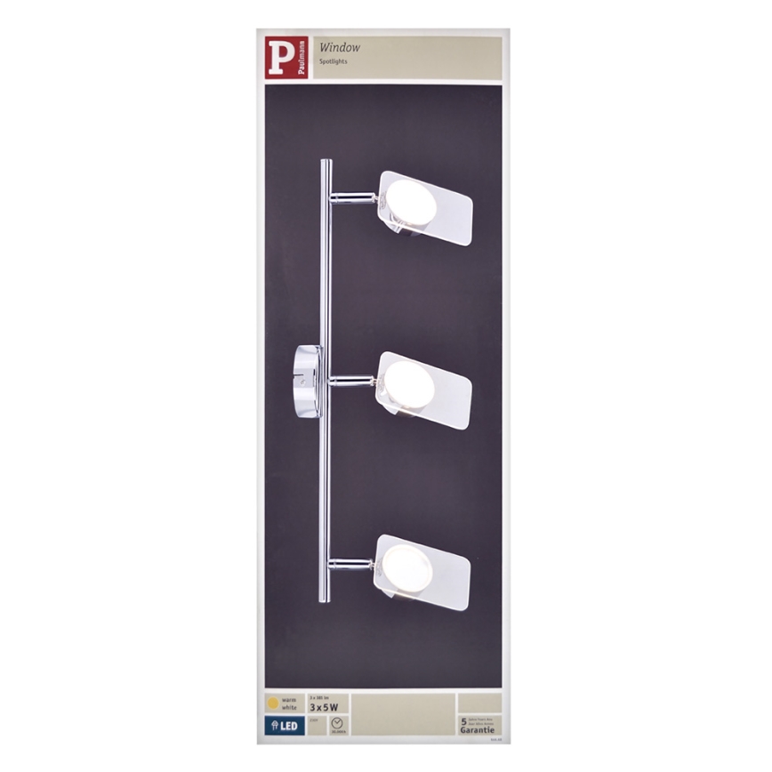 Paulmann 66668 - 3xLED/5W Kohdevalo WINDOW 230V