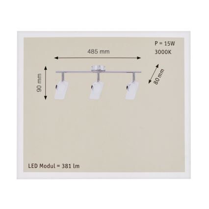 Paulmann 66668 - 3xLED/5W Kohdevalo WINDOW 230V