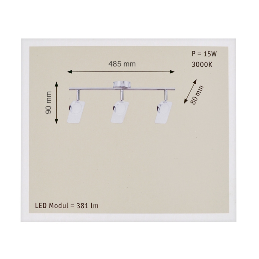 Paulmann 66668 - 3xLED/5W Kohdevalo WINDOW 230V