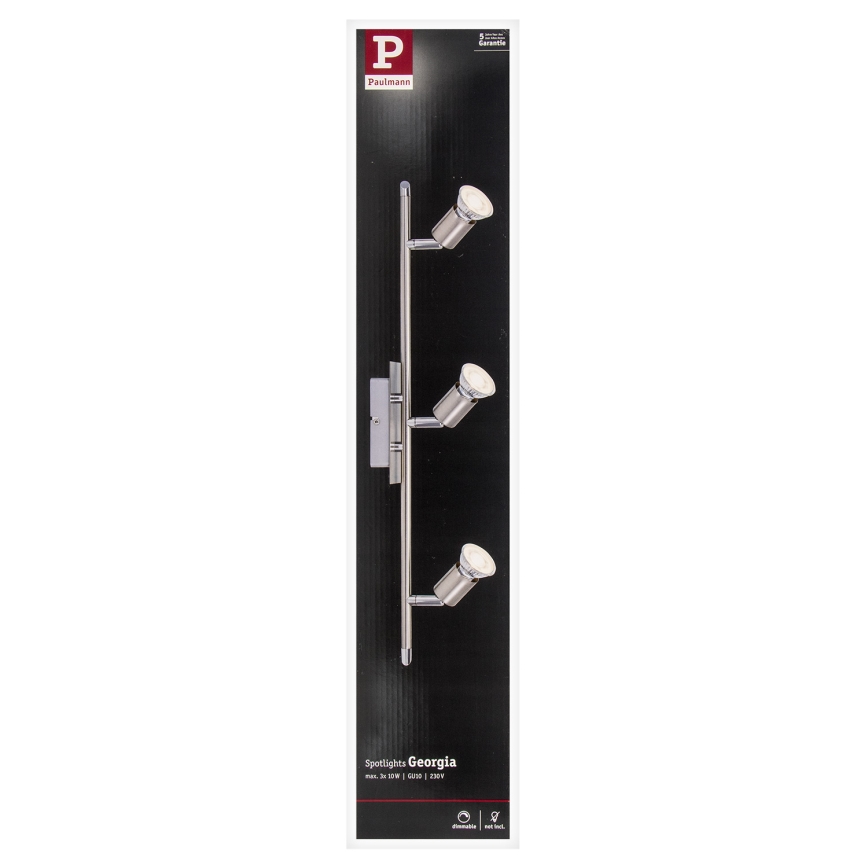 Paulmann 66708 - 3xGU10/10W Kohdevalo GEORGIA 230V