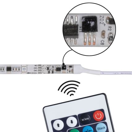 Paulmann 70514 - LED RGB / 15W himmennettävä nauha yksinkertainen 7,5m 230V + RC