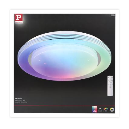 Paulmann 70546 - LED RGBW/22W Himmennettävä kattovalo RAINBOW 230V 3000-6500K + remote control