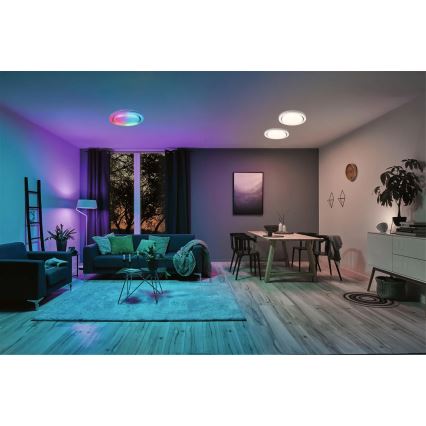 Paulmann 70547 - LED RGBW/38,5W Himmennettävä kattovalo RAINBOW 230V 3000-6500K + kauko-ohjain