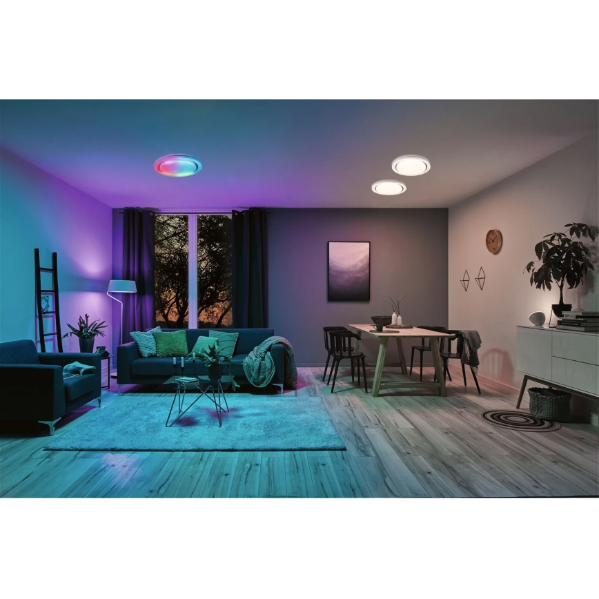 Paulmann 70547 - LED RGBW/38,5W Himmennettävä kattovalo RAINBOW 230V 3000-6500K + kauko-ohjain